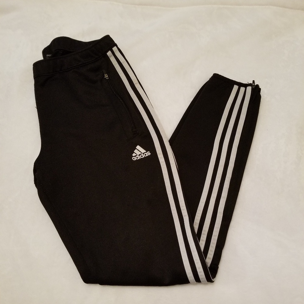 Black and White Adidas Soccer Pants